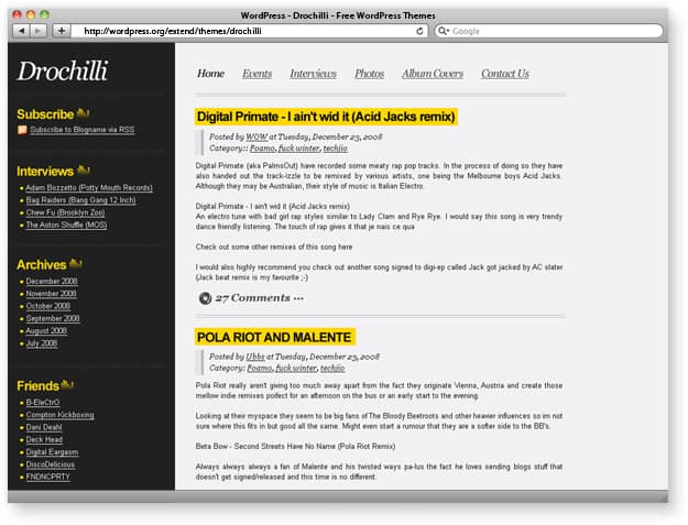 Drochilli Free WordPress Theme
