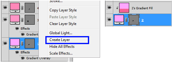 Create layers from the layer style in Photoshop CS5