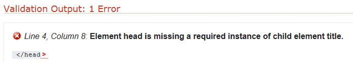 Missing title error