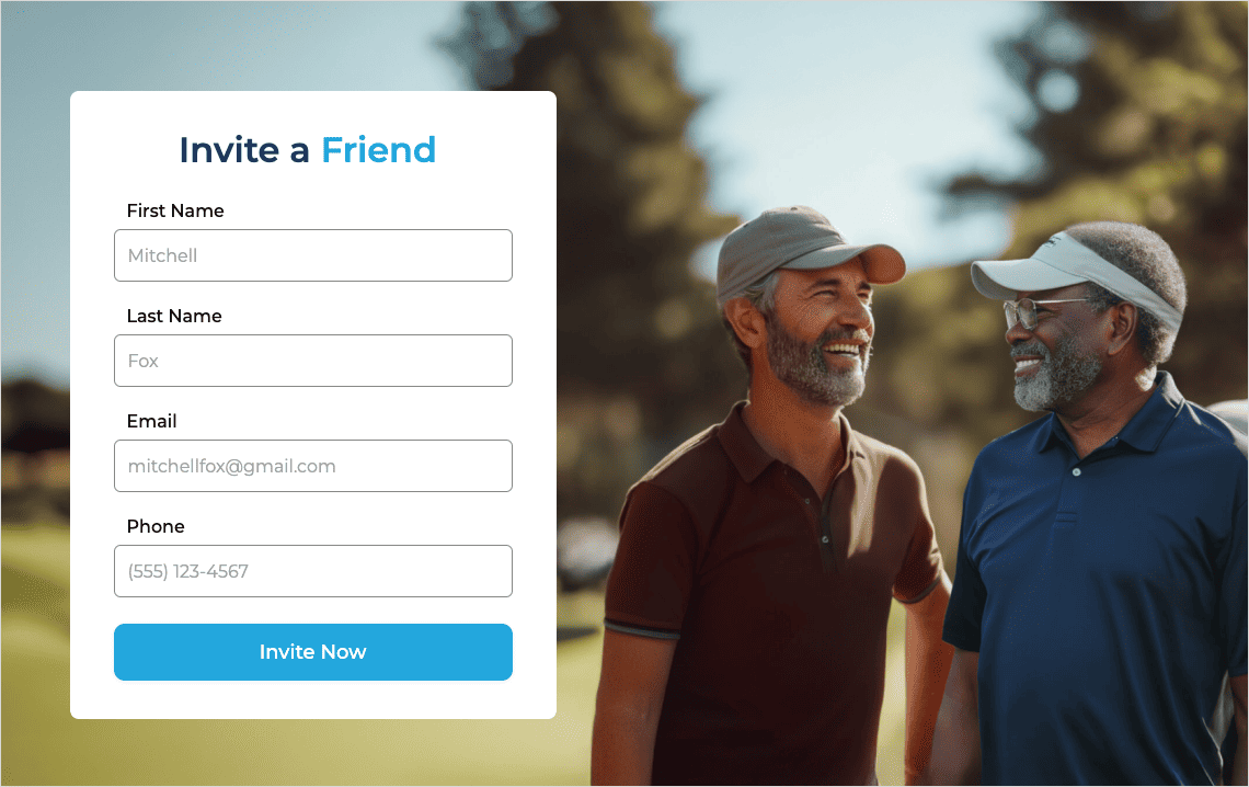 Earlens referral program page (a form)