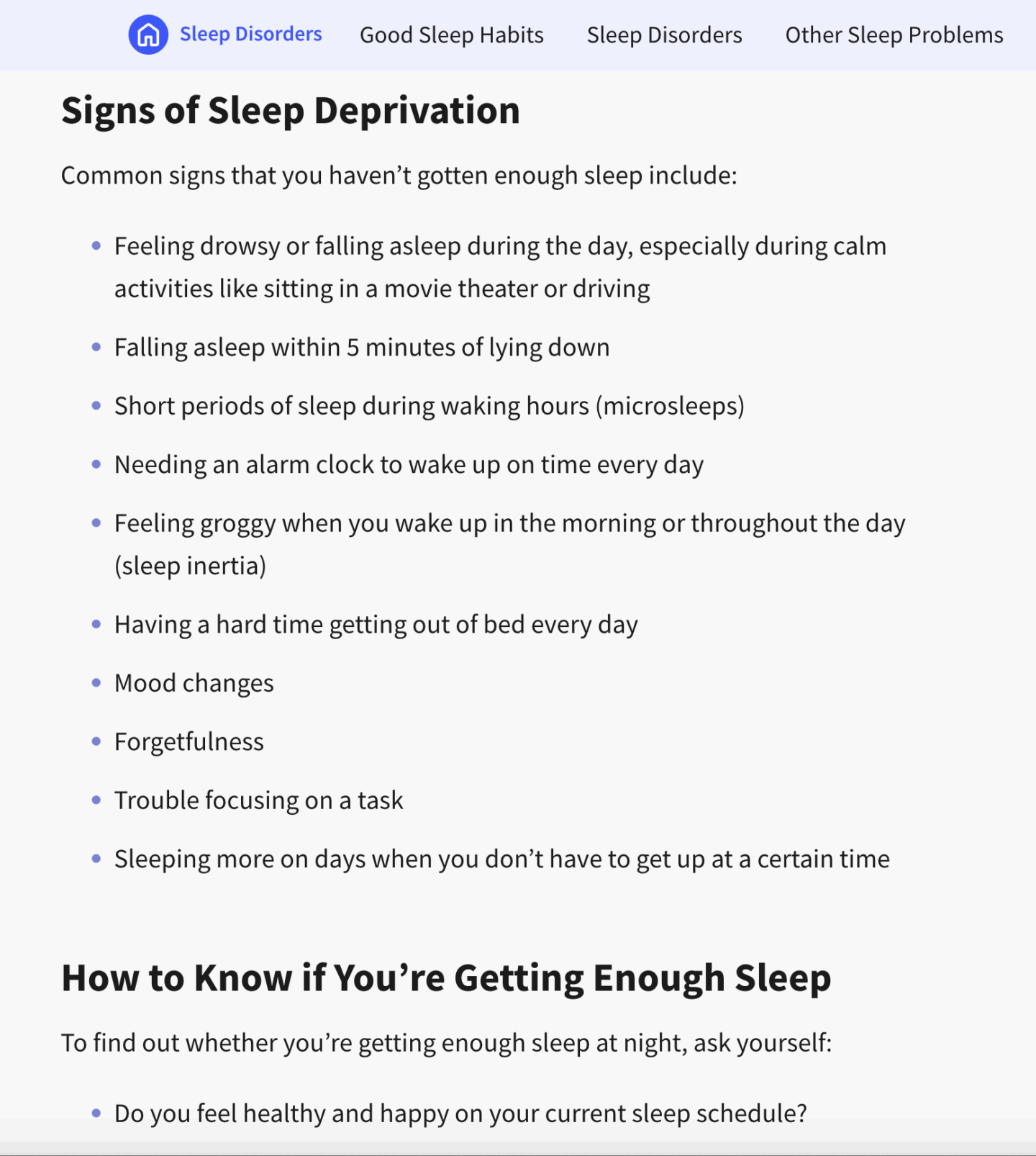 An example of AI-optimized article (Source: WebMD)